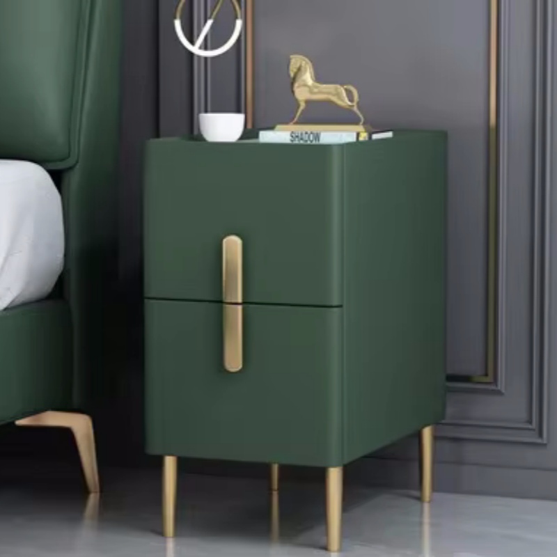 Solid Wood Nightstand 2 Drawers - Meja Samping Tempat Tidur Kayu Warna