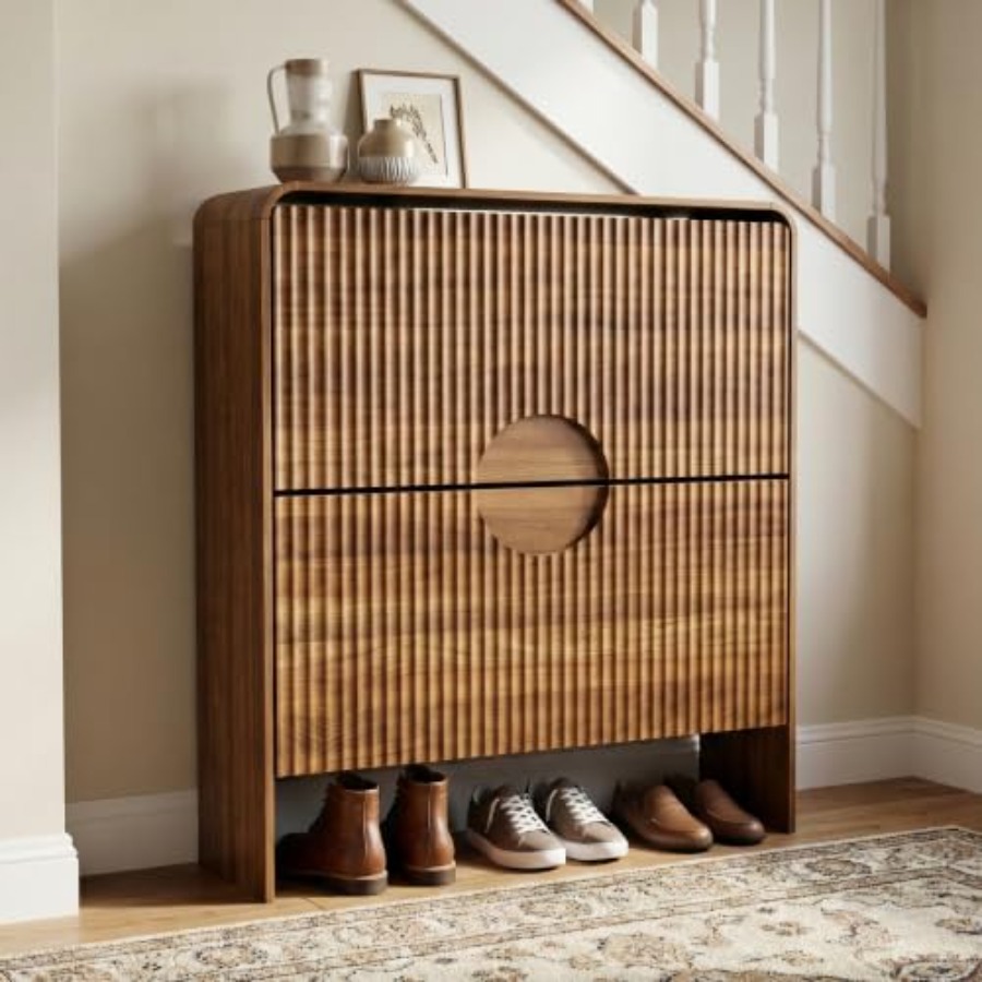 Shoe Rack Cabinet Narrow Entryway - Lemari Sepatu Sempit dengan Pintu Masuk,