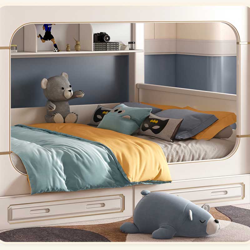 Bunk Bed With Stairs And Slide - Set Perabot Kamar Tidur Anak Laki-laki