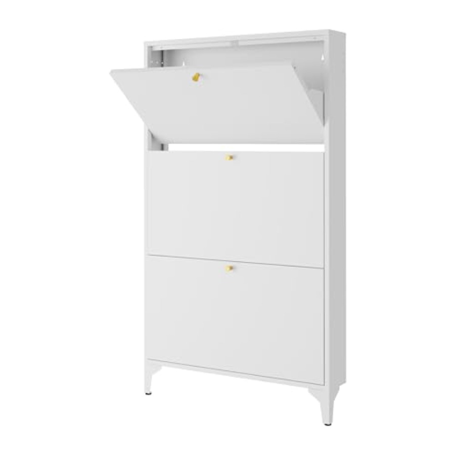 Shoe Rack Cabinet Narrow Entryway - Lemari Sepatu Berdiri Bebas dengan 3