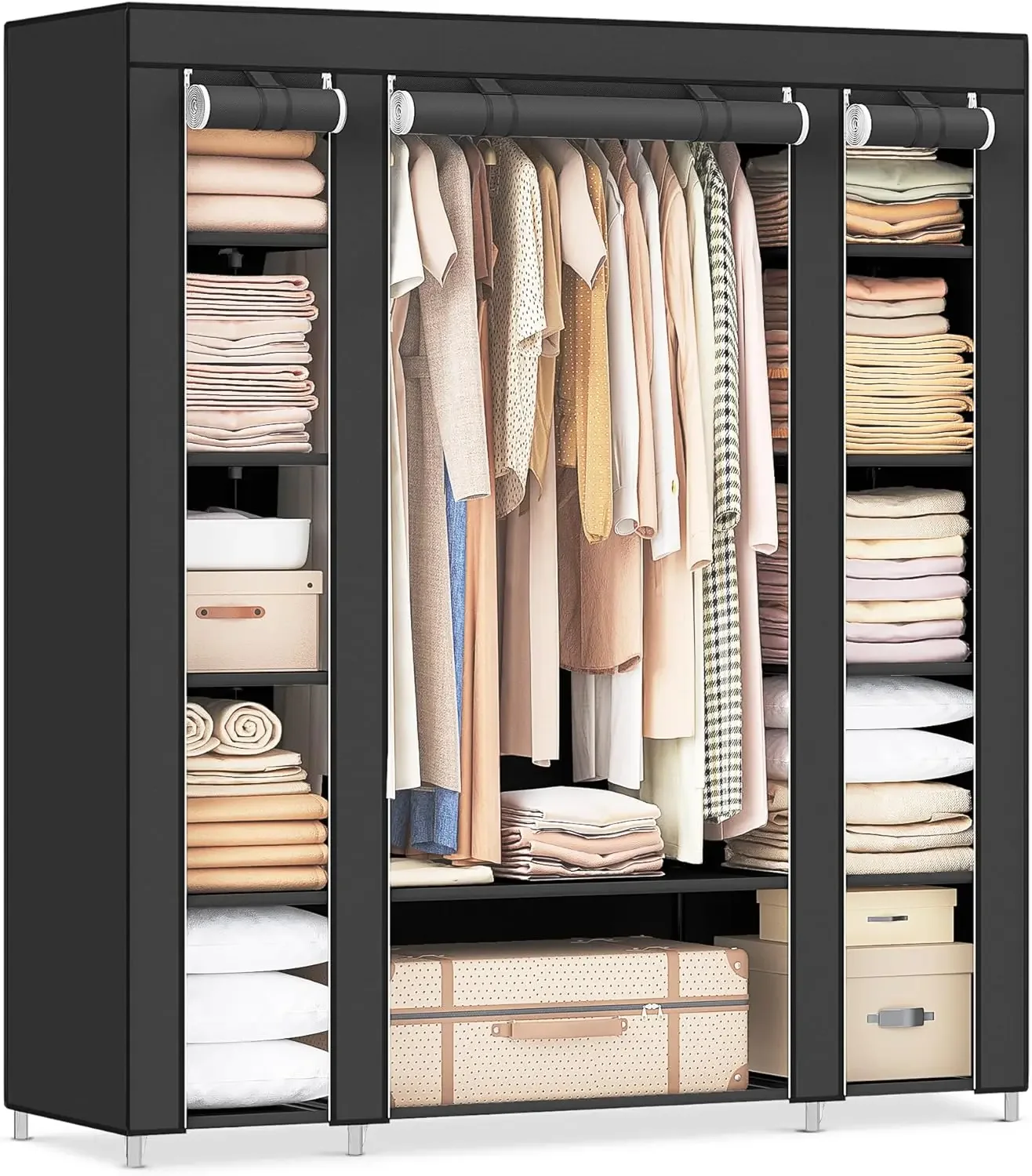Lemari Pakaian Cheng-Closet, L - Wardrobe Closet Portable Fabric Cover ulasan dan harga