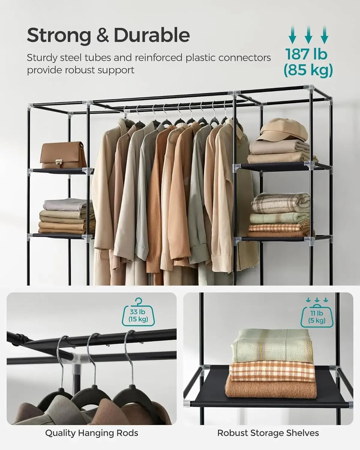Lemari Pakaian Cheng-Closet, L - Wardrobe Closet Portable Fabric Cover ulasan dan harga