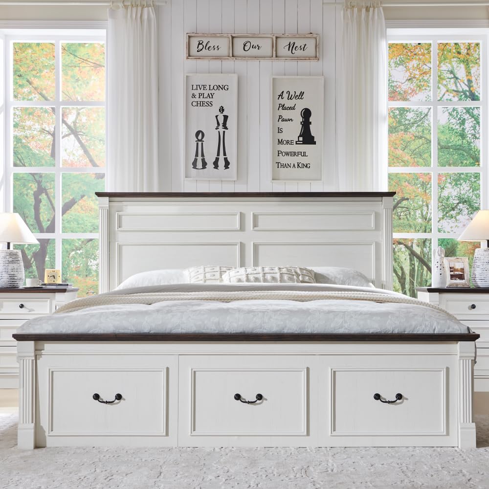 Rangka Tempat Tidur King Size  - King Size Bed Frame With Storage Drawers ulasan dan harga