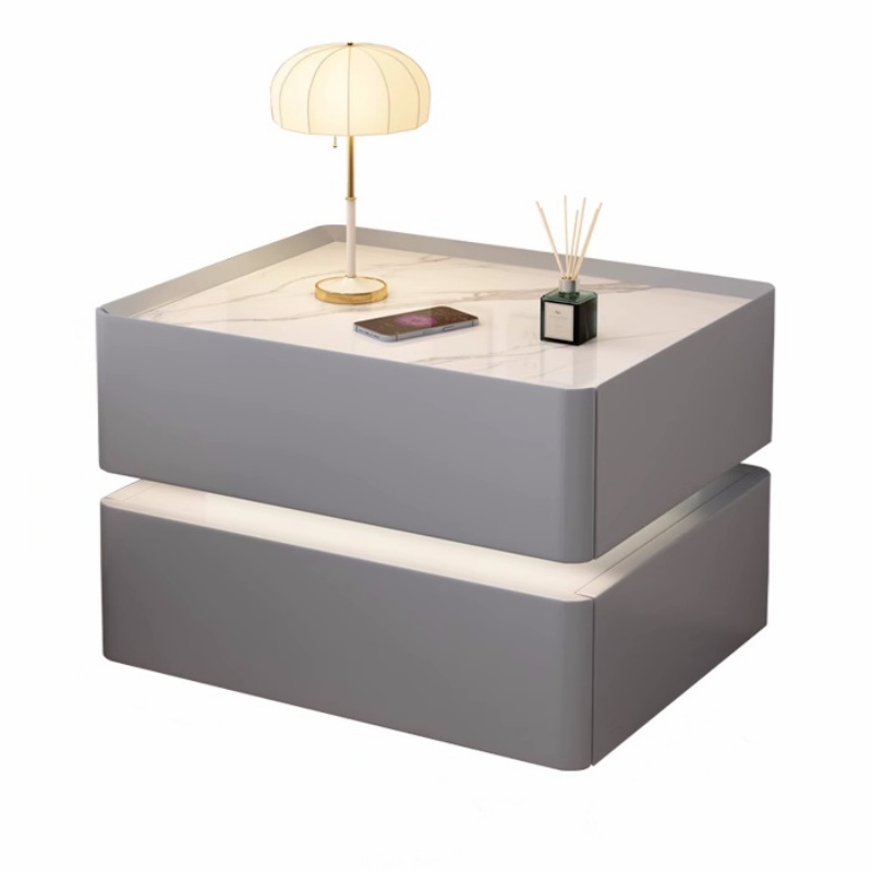 Meja Samping Tempat Tidur Pint - Solid Wood Nightstand 2 Drawers ulasan dan harga