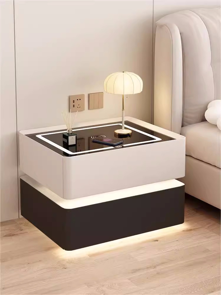 Meja Samping Tempat Tidur Pint - Solid Wood Nightstand 2 Drawers ulasan dan harga