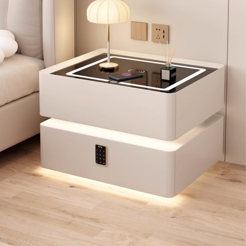 Meja Samping Tempat Tidur Pint - Solid Wood Nightstand 2 Drawers ulasan dan harga