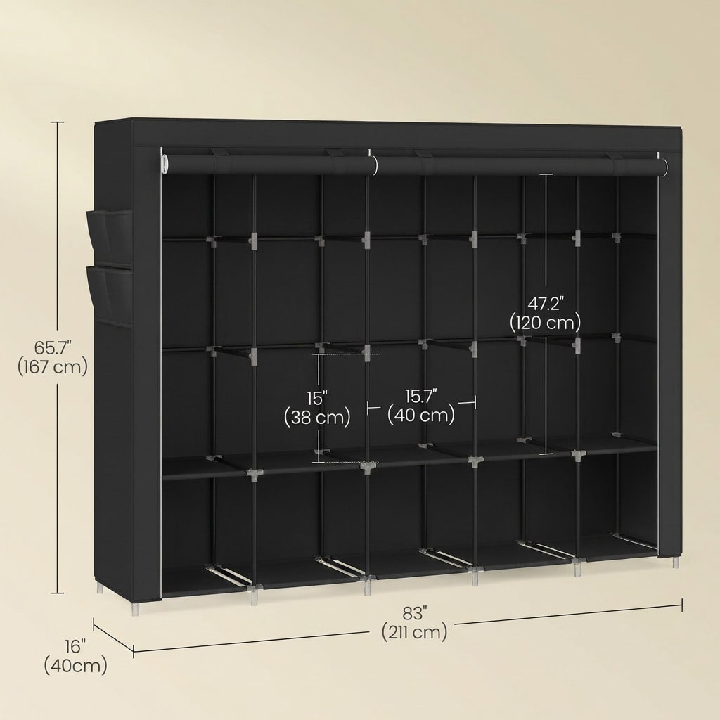 Lemari Pakaian Portabel Ekstra - Wardrobe Closet Portable Fabric Cover ulasan dan harga