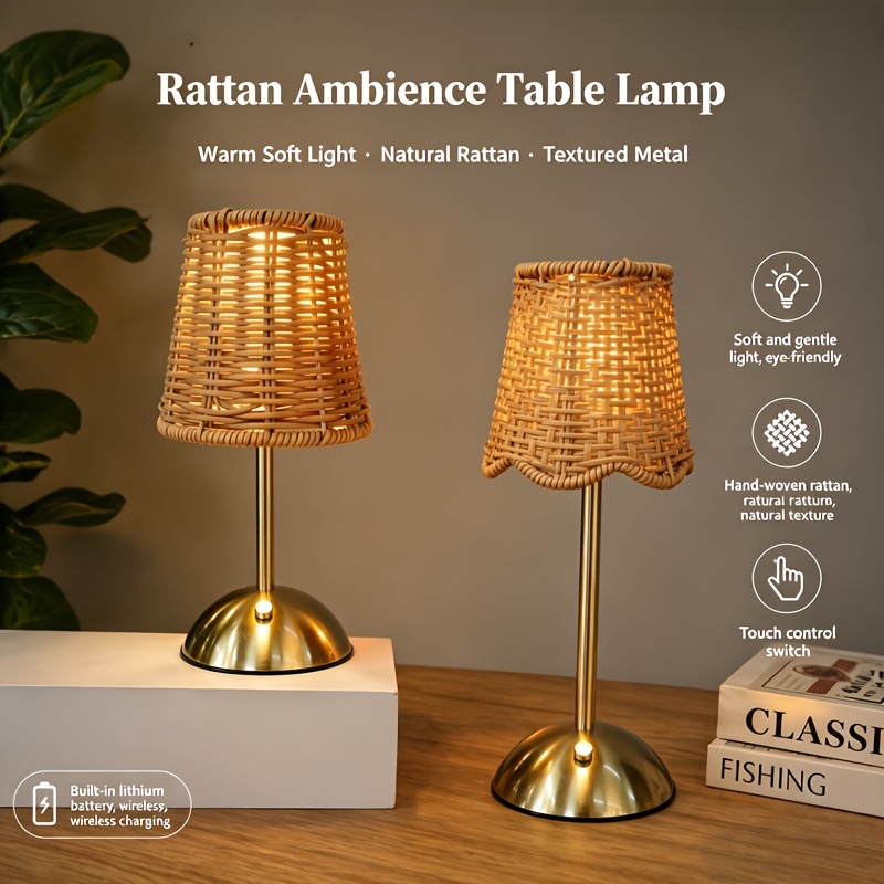 Lampu Meja Seni Anyaman Rotan  - Bedroom Furniture ulasan dan harga