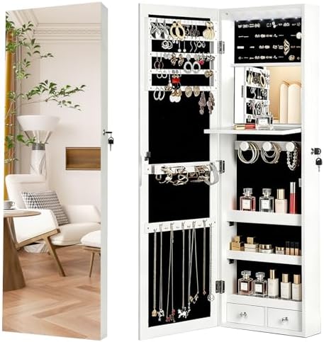 Lemari Perhiasan yang Dapat Di - Full Length Mirror Jewelry Armoire ulasan dan harga