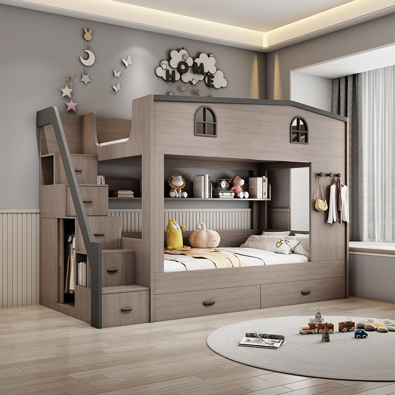 Tempat Tidur Anak Bertingkat G - Bunk Bed With Stairs And Slide ulasan dan harga