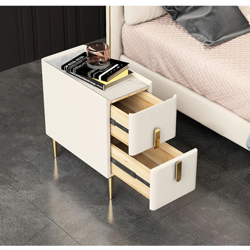 Meja Samping Tempat Tidur Kayu - Solid Wood Nightstand 2 Drawers ulasan dan harga