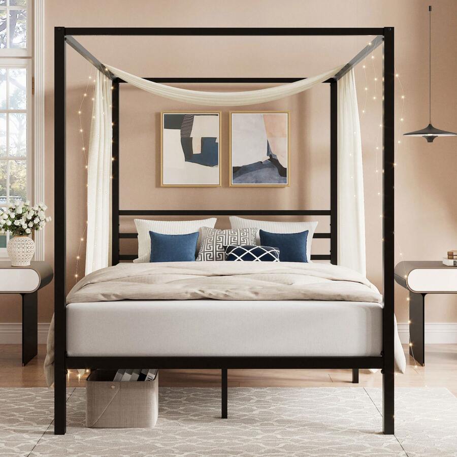 Rangka Tempat Tidur Kanopi Hit - Canopy Bed Frame Metal Queen ulasan dan harga