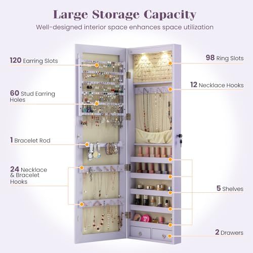 Lemari Perhiasan yang Dipasang - Full Length Mirror Jewelry Armoire ulasan dan harga