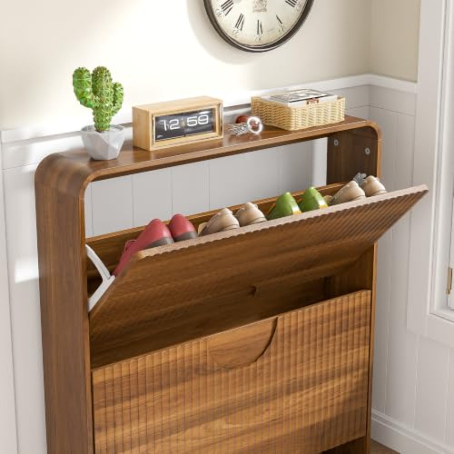 Lemari Sepatu Sempit dengan Pi - Shoe Rack Cabinet Narrow Entryway ulasan dan harga