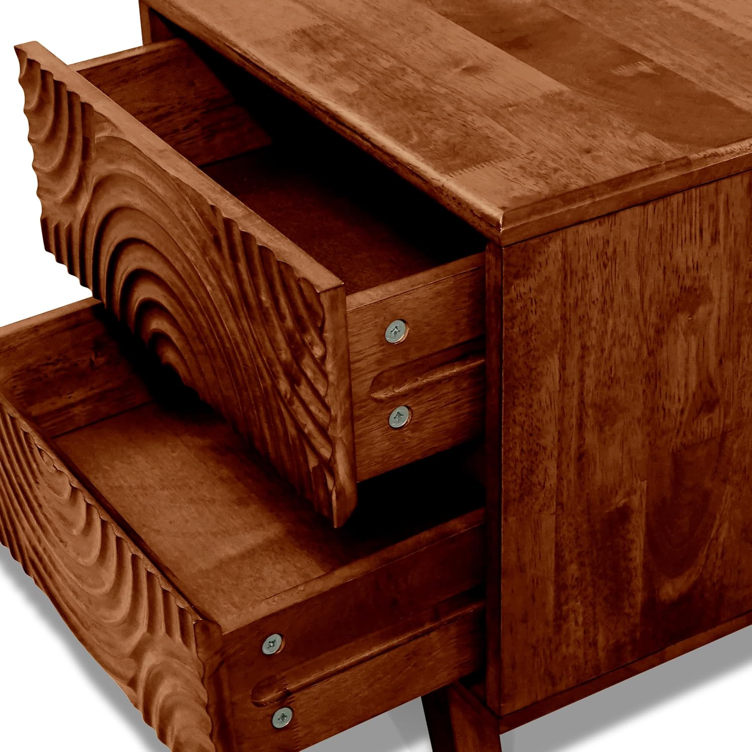 Meja Nakas Kayu Solid Akasia d - Solid Wood Nightstand 2 Drawers ulasan dan harga