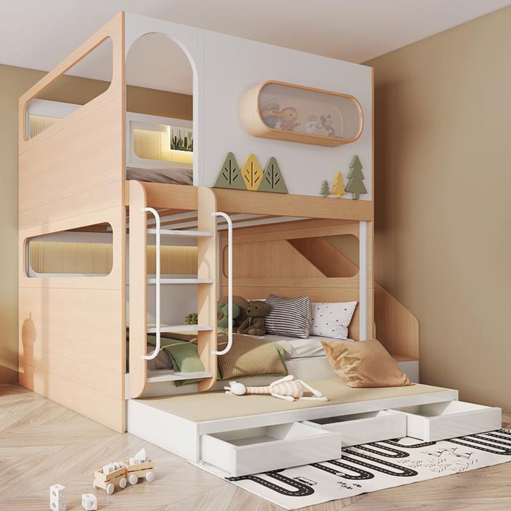 Tempat Tidur Tingkat Kapsul Lu - Bunk Bed With Stairs And Slide ulasan dan harga
