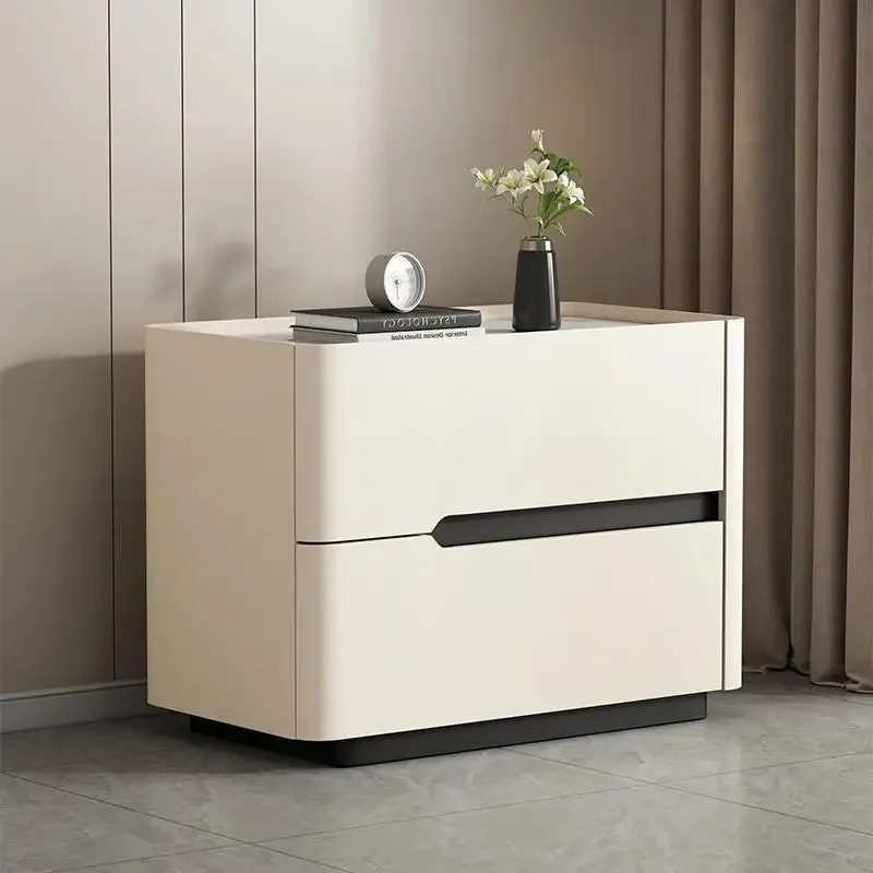 Meja malam Nordic Modern penyi - Solid Wood Nightstand 2 Drawers ulasan dan harga