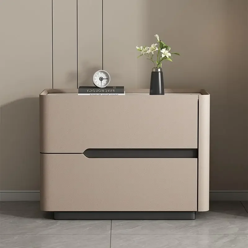 Meja malam Nordic Modern penyi - Solid Wood Nightstand 2 Drawers ulasan dan harga
