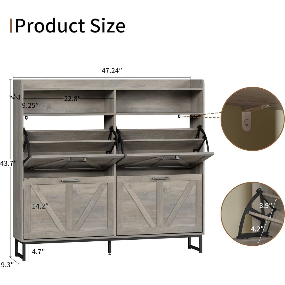 Lemari Penyimpanan Sepatu deng - Shoe Rack Cabinet Narrow Entryway ulasan dan harga