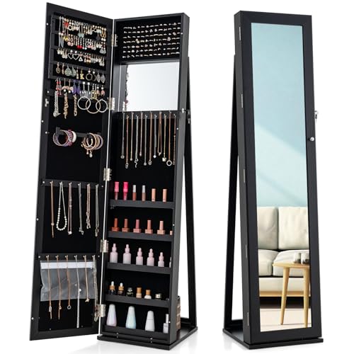 Lemari Perhiasan dengan Cermin - Full Length Mirror Jewelry Armoire ulasan dan harga