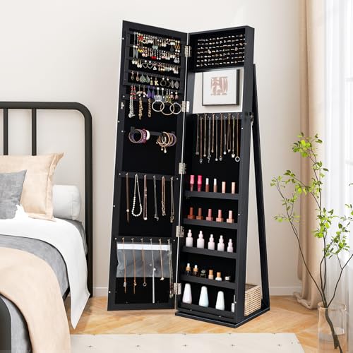 Lemari Perhiasan dengan Cermin - Full Length Mirror Jewelry Armoire ulasan dan harga